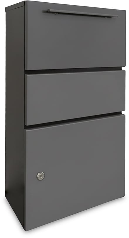 Pakketbrievenbus - 82x44x22 cm - staand - donkergrijs