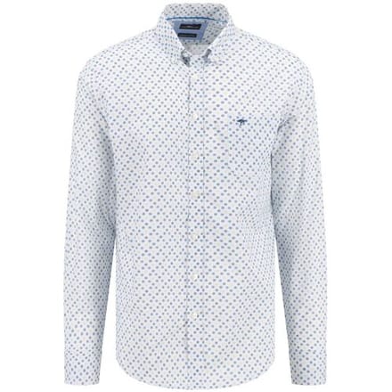 Fynch-Hatton Overhemd Colorful Fantasy Dot Squares Button-Down Navy / male