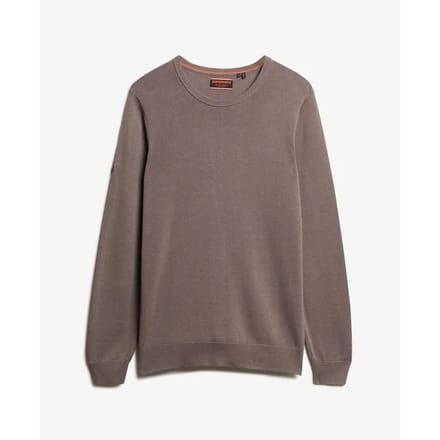 Superdry - Essentials lichtgewicht gebreid sweatshirt met ronde hals - Heren - Sweaters