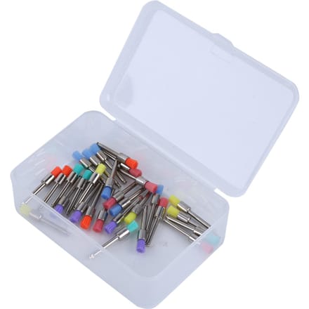 100 stuks Gemengde Kleur Nylon Borstels Plat Tandpolijsten Polijstborstel white