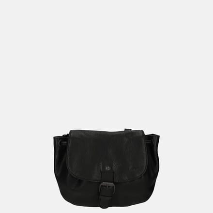 Bear Design Bouline Leren Schoudertasje - Zwart