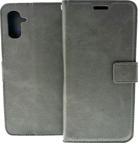 Bookcase Geschikt voor: Apple iPhone 16 Plus - Grijs - portemonnee hoesje - ZT Accessoires