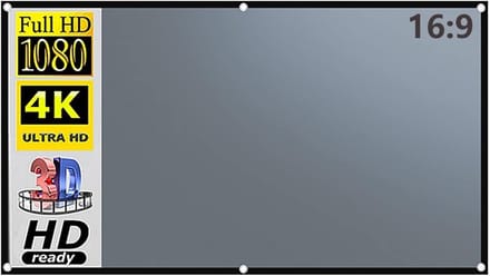 Projectorscherm - Draagbaar scherm - Thuisbioscoop creëren - Anti-licht coating - 100 inch - Grijs