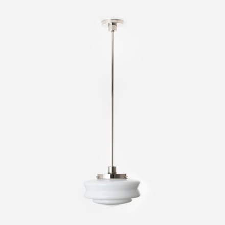 Hanglamp Grote Tol 20's Nikkel - Art Deco Trade