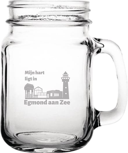 Gegraveerde Drinkglas 45cl Egmond aan Zee