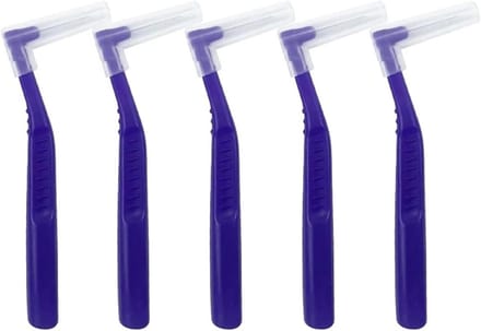 Interdentale Borstels - Tandenstokers - Mondhygiëne - L-vormige Hoek - 5 Stuks - Wit