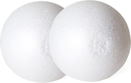 Gerimport Piepschuim ballen/bollen - 2x - D10 cm - wit - DIY hobby/decoratie bal
