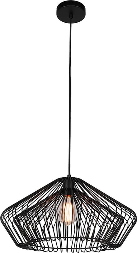 Olucia - MATTI - Hanglamp - Zwart - Vorm: Rond