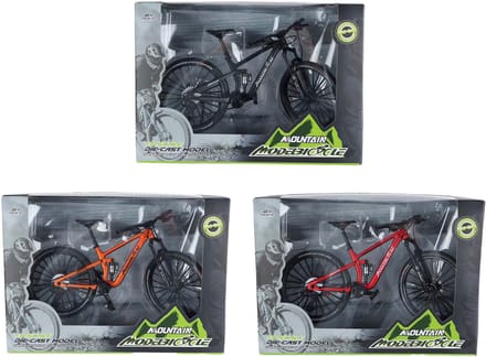 Mountainbike speelgoedfiets die-cast multicolor 20,5cm fiets speelgoed.