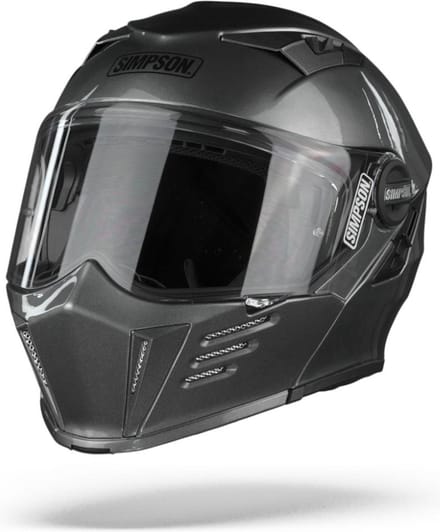 Simpson Darksome Gunmetal Systeemhelm - Motorhelm - Maat M