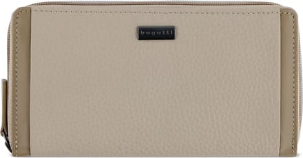 Bugatti Sina Portemonnee RFID-bescherming Leer 19 cm - Dames - Horizontaal - beige