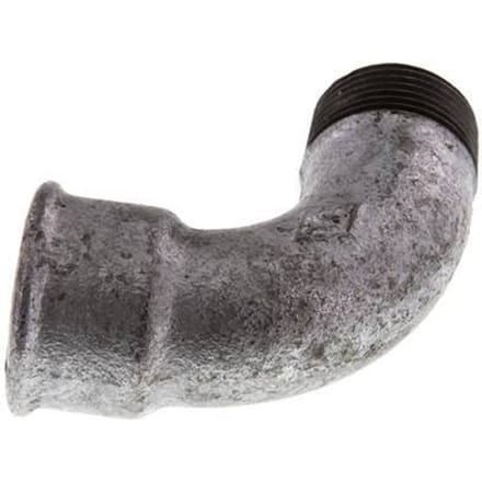 90° L-Koppeling 1'' Buitendraad R X Binnendraad Rp Kort Gietijzer 25bar