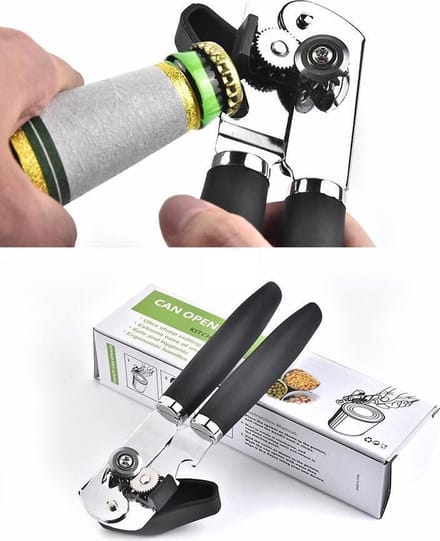 1+1 AFECTO® | blikopener/ flesopener/| premium kwaliteit RVS| ergonomische handgreep