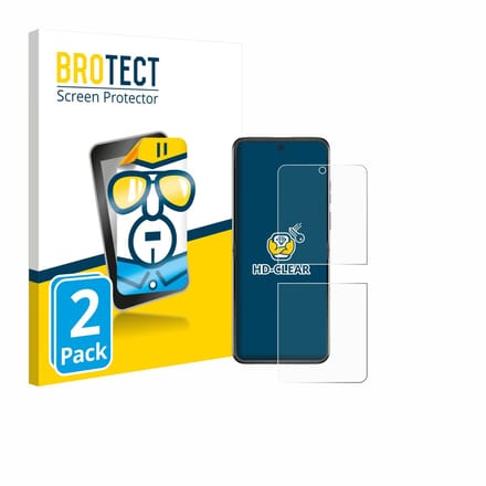 BROTECT - Screenprotector voor Motorola Razr 60 - Folie Beschermfolie transparant 2 Stuks