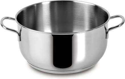 Diepe braadpan 22 cm - Stalen kookpan met dikke bodem voor inductie
