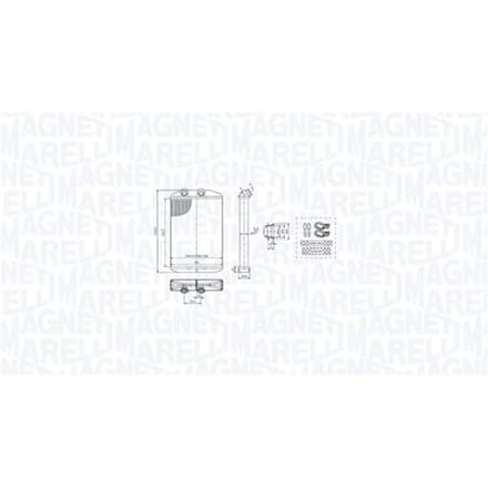 Warmtewisselaar, interieur verwarming MAGNETI MARELLI 350218519000