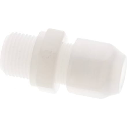 8x10mm & G3/8'' PVDF rechte slangkoppeling met buitendraad 10bar/145psi