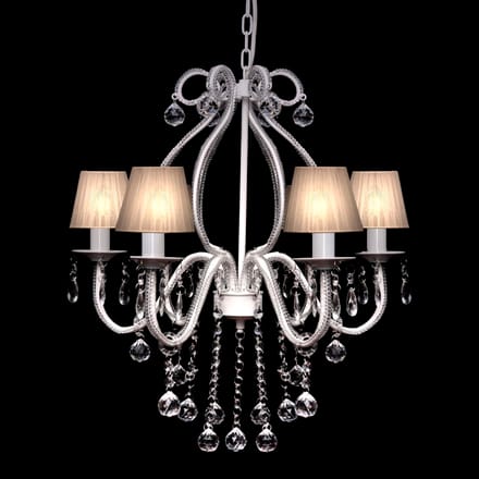 vidaXL - Kroonluchter - met - 2300 - kristallen - wit