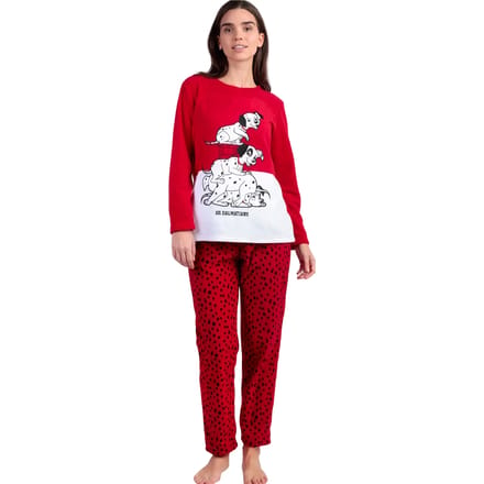 Setjes Admas Microfleece pyjama broek top Dalmatians Varsity Disney