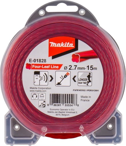 Makita E-01828 Maaidraad Four-Leaf Line - rood - 2,7x15 meter