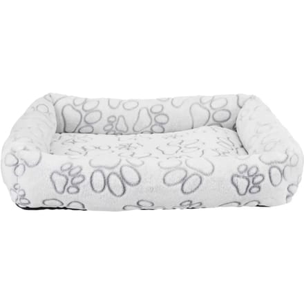 Hondenmand Trixie - Nando Hoekig Lichtgrijs - 60x50 cm, Pluche, Polyester, Schuimrubber Vulling