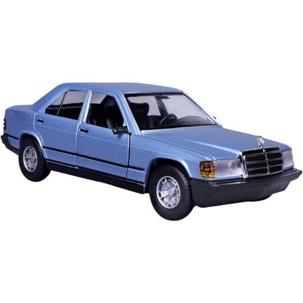 Bburago Mercedes 190E 1987, blau 1:24 Auto