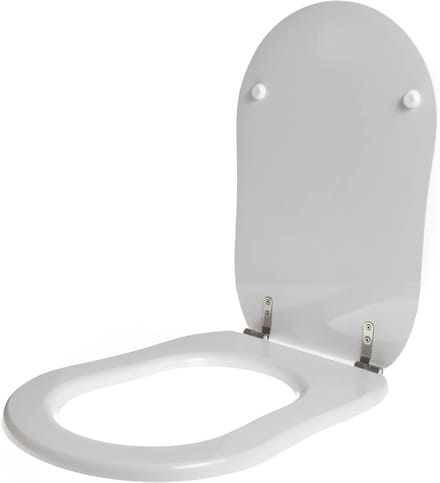 Toiletzitting - WC Deksel - Badkamer Vernieuwen - Polyester Coating - 480x350mm - Wit