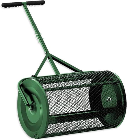 Compost Verspreider - Meststrooier Rol - Gazon Onderhoud - Gesloten Ontwerp - 40 x 60 cm - Groen
