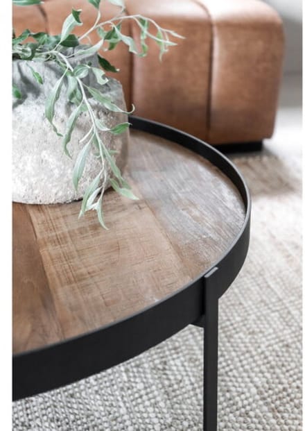 DTP Home Salontafel Pluto rond teakhout – 100x100x35 cm