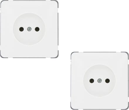 PEHA wandcontactdoos | serie Standaard | zonder randaarde | inbouw | wit | DUOPACK 2 STUKS