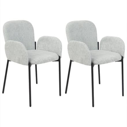 ALBEE - Eetkamerstoel set van 2 - Mintgroen - Polyester