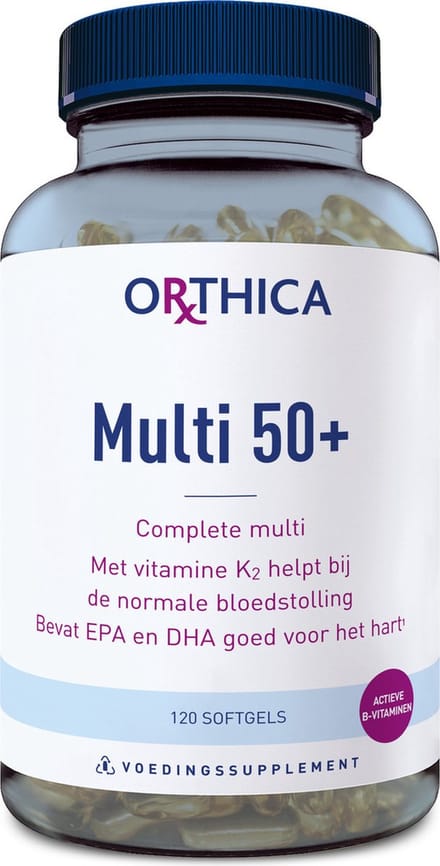 Orthica Multi 50+ - multivitamine voor 50 plusser - 120 softgels