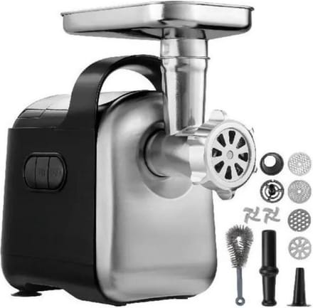 Gehaktmolen deluxe - Zwart - Professioneel - Compact - RVS - Vleesmolen