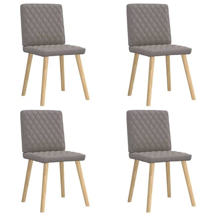 vidaXL - Eetkamerstoelen - 4 - st - draaibaar - stof - taupe