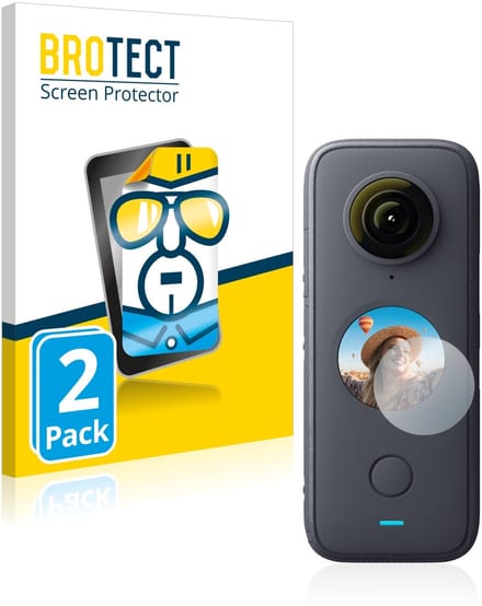 BROTECT - Screenprotector voor Insta360 One X2 - Folie Beschermfolie transparant 2 Stuks