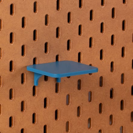 Standaard plankje vlak voor Ikea Skadis Pegboard 8x7,5 cm - Blauw - Display