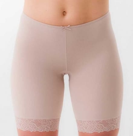 Avet dames boxershort lange pijpjes kant 38490  - S  - beige