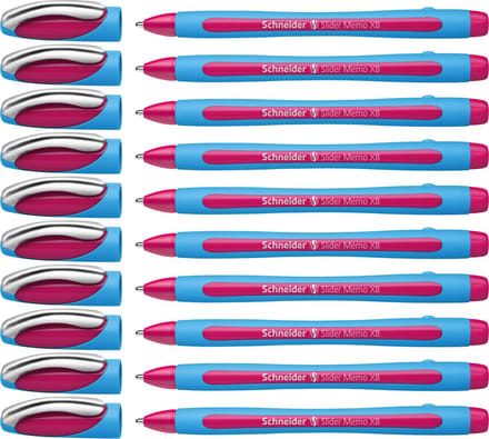 Schneider balpen - Slider Memo - XB - 1,4mm - roze - 10 stuks - S-150209-10