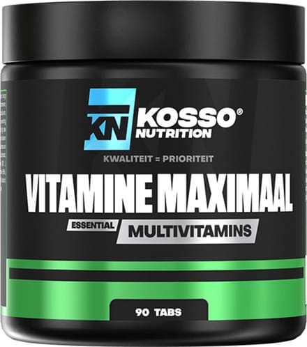 Kosso Nutrition – Multivitamine Maximaal – Hooggedoseerd – Weerstand, Energie & Vitaliteit – 90 Tabletten