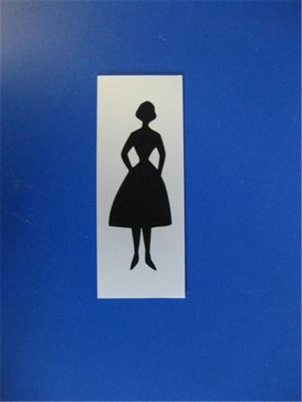 Symboolplaat 130X50Mm Alu Vrouw