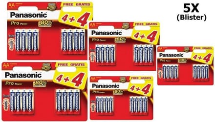 5 bliesters (40 stuks) - Panasonic Alkaline PRO Power LR6/AA