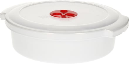 PlasticForte Magnetronschaal - deksel/ventiel - 2 liter - wit - kunststof - BPA vrij