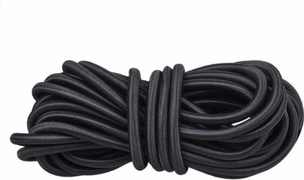ProPlus Aanhangernet span elastiek - 2x - 10 meter - aanhanger net koord - zwart - 7,5 mm