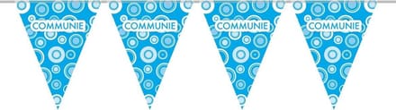Vlaggenlijn Communie blauw