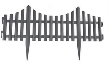 PlasticForte Flexibele borderrand/hekje - 60 cm - grijs - kunststof