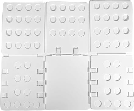 Intirilife Praktische Wasvouwplank Kledingvouwhulp in wit - 67,5 x 58 cm Wasmap
