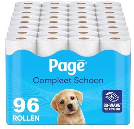Toiletpapier - Compleet Schoon - 96 Rollen - Met Katoen - Waardepakket