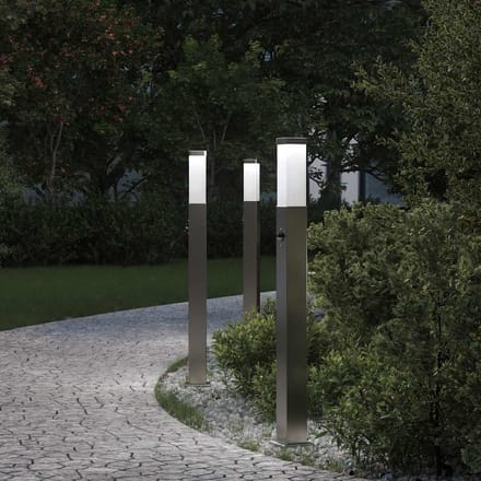 vidaXL Bolderverlichting met sensor 3 stuks 80 cm RVS IP44