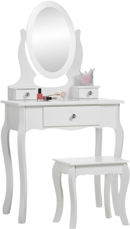 VELTRR® Make Up Tafel met Spiegel - Kaptafel - Voor Vrouwen & Meisjes