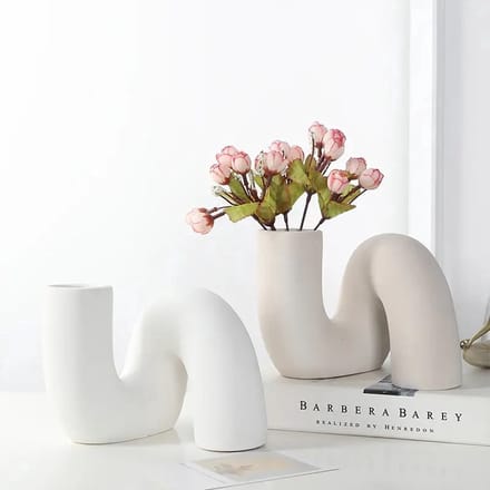 Keramische Vaas | Nordic Design | Interieur Woonaccessoires | Beige